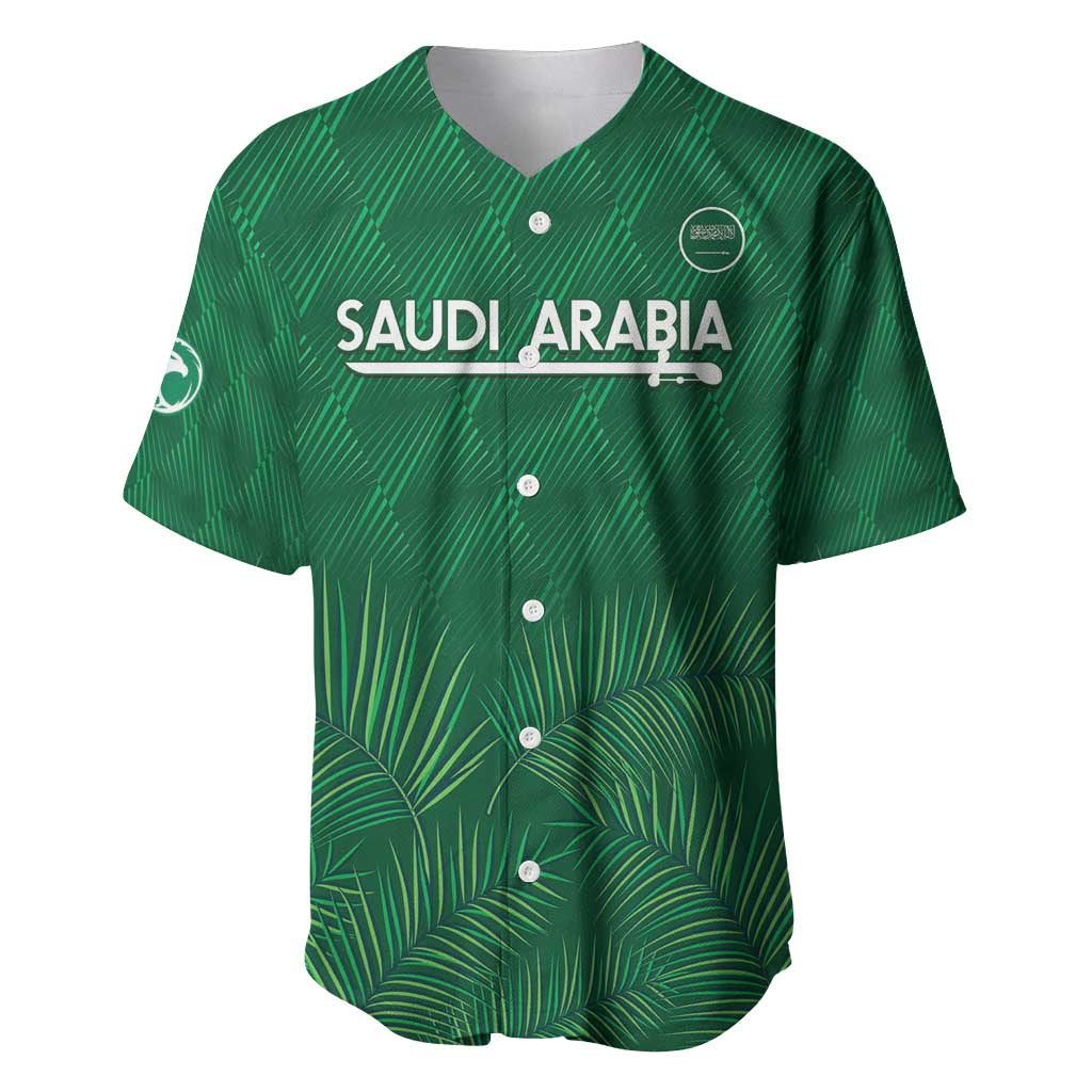 Custom Saudi Arabia Football Baseball Jersey Go Green Falcons Sporty Style - Wonder Print Shop