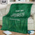 Custom Saudi Arabia Football Blanket Go Green Falcons Sporty Style