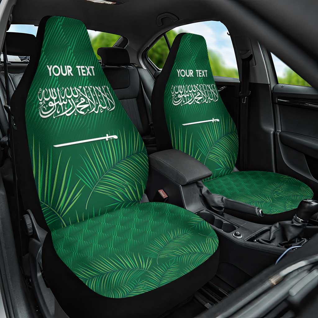 Custom Saudi Arabia Football Car Seat Cover Go Green Falcons Sporty Style - Wonder Print Shop