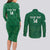 Custom Saudi Arabia Football Couples Matching Long Sleeve Bodycon Dress and Long Sleeve Button Shirt Go Green Falcons Sporty Style - Wonder Print Shop