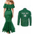 Custom Saudi Arabia Football Couples Matching Mermaid Dress and Long Sleeve Button Shirt Go Green Falcons Sporty Style