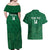 Custom Saudi Arabia Football Couples Matching Off Shoulder Maxi Dress and Hawaiian Shirt Go Green Falcons Sporty Style - Wonder Print Shop