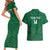 Custom Saudi Arabia Football Couples Matching Short Sleeve Bodycon Dress and Hawaiian Shirt Go Green Falcons Sporty Style - Wonder Print Shop