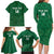 Custom Saudi Arabia Football Family Matching Long Sleeve Bodycon Dress and Hawaiian Shirt Go Green Falcons Sporty Style - Wonder Print Shop