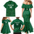 Custom Saudi Arabia Football Family Matching Mermaid Dress and Hawaiian Shirt Go Green Falcons Sporty Style - Wonder Print Shop