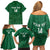 Custom Saudi Arabia Football Family Matching Off Shoulder Short Dress and Hawaiian Shirt Go Green Falcons Sporty Style - Wonder Print Shop