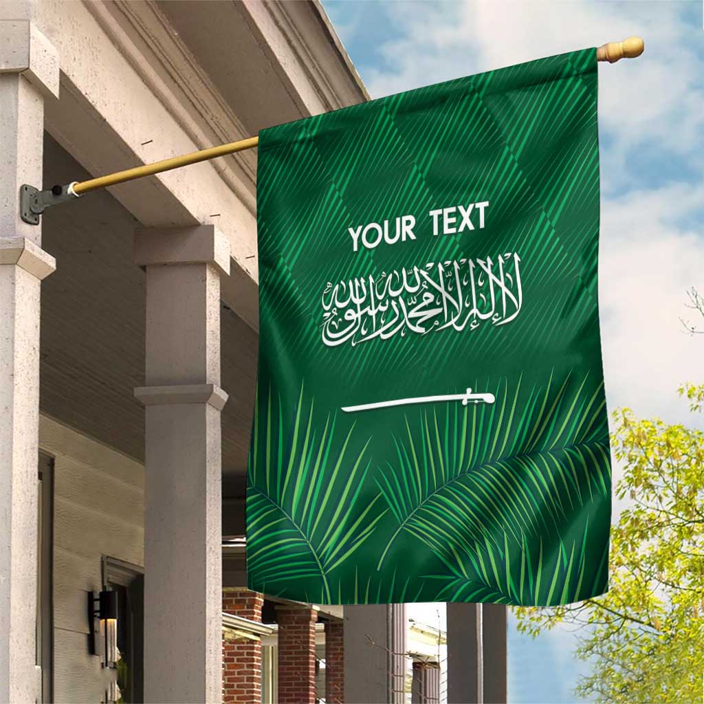 Custom Saudi Arabia Football Garden Flag Go Green Falcons Sporty Style - Wonder Print Shop