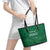 Custom Saudi Arabia Football Leather Tote Bag Go Green Falcons Sporty Style - Wonder Print Shop