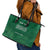 Custom Saudi Arabia Football Leather Tote Bag Go Green Falcons Sporty Style - Wonder Print Shop