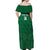 Custom Saudi Arabia Football Off Shoulder Maxi Dress Go Green Falcons Sporty Style - Wonder Print Shop