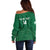 Custom Saudi Arabia Football Off Shoulder Sweater Go Green Falcons Sporty Style - Wonder Print Shop