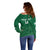 Custom Saudi Arabia Football Off Shoulder Sweater Go Green Falcons Sporty Style - Wonder Print Shop