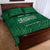 Custom Saudi Arabia Football Quilt Bed Set Go Green Falcons Sporty Style - Wonder Print Shop