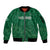 Custom Saudi Arabia Football Sleeve Zip Bomber Jacket Go Green Falcons Sporty Style - Wonder Print Shop