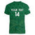 Custom Saudi Arabia Football Women V-Neck T-Shirt Go Green Falcons Sporty Style - Wonder Print Shop