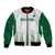 Custom Saudi Arabia Football Bomber Jacket Go Green Falcons Sporty - White Version - Wonder Print Shop