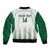 Custom Saudi Arabia Football Bomber Jacket Go Green Falcons Sporty - White Version - Wonder Print Shop