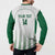 Custom Saudi Arabia Football Button Sweatshirt Go Green Falcons Sporty - White Version - Wonder Print Shop