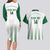 Custom Saudi Arabia Football Couples Matching Long Sleeve Bodycon Dress and Hawaiian Shirt Go Green Falcons Sporty - White Version - Wonder Print Shop