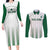 Custom Saudi Arabia Football Couples Matching Long Sleeve Bodycon Dress and Long Sleeve Button Shirt Go Green Falcons Sporty - White Version - Wonder Print Shop