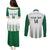 Custom Saudi Arabia Football Couples Matching Puletasi and Long Sleeve Button Shirt Go Green Falcons Sporty - White Version - Wonder Print Shop