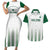 Custom Saudi Arabia Football Couples Matching Short Sleeve Bodycon Dress and Hawaiian Shirt Go Green Falcons Sporty - White Version - Wonder Print Shop