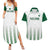 Custom Saudi Arabia Football Couples Matching Summer Maxi Dress and Hawaiian Shirt Go Green Falcons Sporty - White Version - Wonder Print Shop