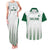 Custom Saudi Arabia Football Couples Matching Tank Maxi Dress and Hawaiian Shirt Go Green Falcons Sporty - White Version - Wonder Print Shop