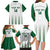 Custom Saudi Arabia Football Family Matching Long Sleeve Bodycon Dress and Hawaiian Shirt Go Green Falcons Sporty - White Version - Wonder Print Shop