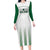 Custom Saudi Arabia Football Family Matching Long Sleeve Bodycon Dress and Hawaiian Shirt Go Green Falcons Sporty - White Version - Wonder Print Shop