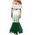 Custom Saudi Arabia Football Family Matching Mermaid Dress and Hawaiian Shirt Go Green Falcons Sporty - White Version - Wonder Print Shop