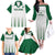 Custom Saudi Arabia Football Family Matching Off The Shoulder Long Sleeve Dress and Hawaiian Shirt Go Green Falcons Sporty - White Version - Wonder Print Shop