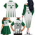 Custom Saudi Arabia Football Family Matching Off The Shoulder Long Sleeve Dress and Hawaiian Shirt Go Green Falcons Sporty - White Version - Wonder Print Shop