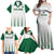 Custom Saudi Arabia Football Family Matching Off Shoulder Maxi Dress and Hawaiian Shirt Go Green Falcons Sporty - White Version - Wonder Print Shop