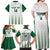 Custom Saudi Arabia Football Family Matching Off Shoulder Maxi Dress and Hawaiian Shirt Go Green Falcons Sporty - White Version - Wonder Print Shop