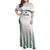 Custom Saudi Arabia Football Family Matching Off Shoulder Maxi Dress and Hawaiian Shirt Go Green Falcons Sporty - White Version - Wonder Print Shop