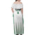 Custom Saudi Arabia Football Family Matching Off Shoulder Maxi Dress and Hawaiian Shirt Go Green Falcons Sporty - White Version - Wonder Print Shop