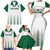 Custom Saudi Arabia Football Family Matching Short Sleeve Bodycon Dress and Hawaiian Shirt Go Green Falcons Sporty - White Version - Wonder Print Shop