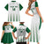 Custom Saudi Arabia Football Family Matching Short Sleeve Bodycon Dress and Hawaiian Shirt Go Green Falcons Sporty - White Version - Wonder Print Shop