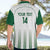 Custom Saudi Arabia Football Hawaiian Shirt Go Green Falcons Sporty - White Version - Wonder Print Shop