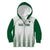 Custom Saudi Arabia Football Kid Hoodie Go Green Falcons Sporty - White Version - Wonder Print Shop