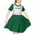 Custom Saudi Arabia Football Kid Short Sleeve Dress Go Green Falcons Sporty - White Version - Wonder Print Shop