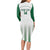 Custom Saudi Arabia Football Long Sleeve Bodycon Dress Go Green Falcons Sporty - White Version - Wonder Print Shop