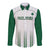 Custom Saudi Arabia Football Long Sleeve Button Shirt Go Green Falcons Sporty - White Version - Wonder Print Shop