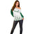 Custom Saudi Arabia Football Off Shoulder Sweater Go Green Falcons Sporty - White Version - Wonder Print Shop