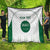 Custom Saudi Arabia Football Quilt Go Green Falcons Sporty - White Version