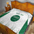 Custom Saudi Arabia Football Quilt Go Green Falcons Sporty - White Version