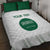 Custom Saudi Arabia Football Quilt Bed Set Go Green Falcons Sporty - White Version - Wonder Print Shop