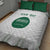 Custom Saudi Arabia Football Quilt Bed Set Go Green Falcons Sporty - White Version - Wonder Print Shop