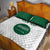 Custom Saudi Arabia Football Quilt Bed Set Go Green Falcons Sporty - White Version - Wonder Print Shop